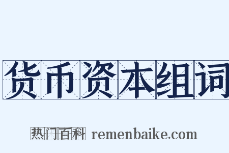 货币资本组词是什么意思的图片